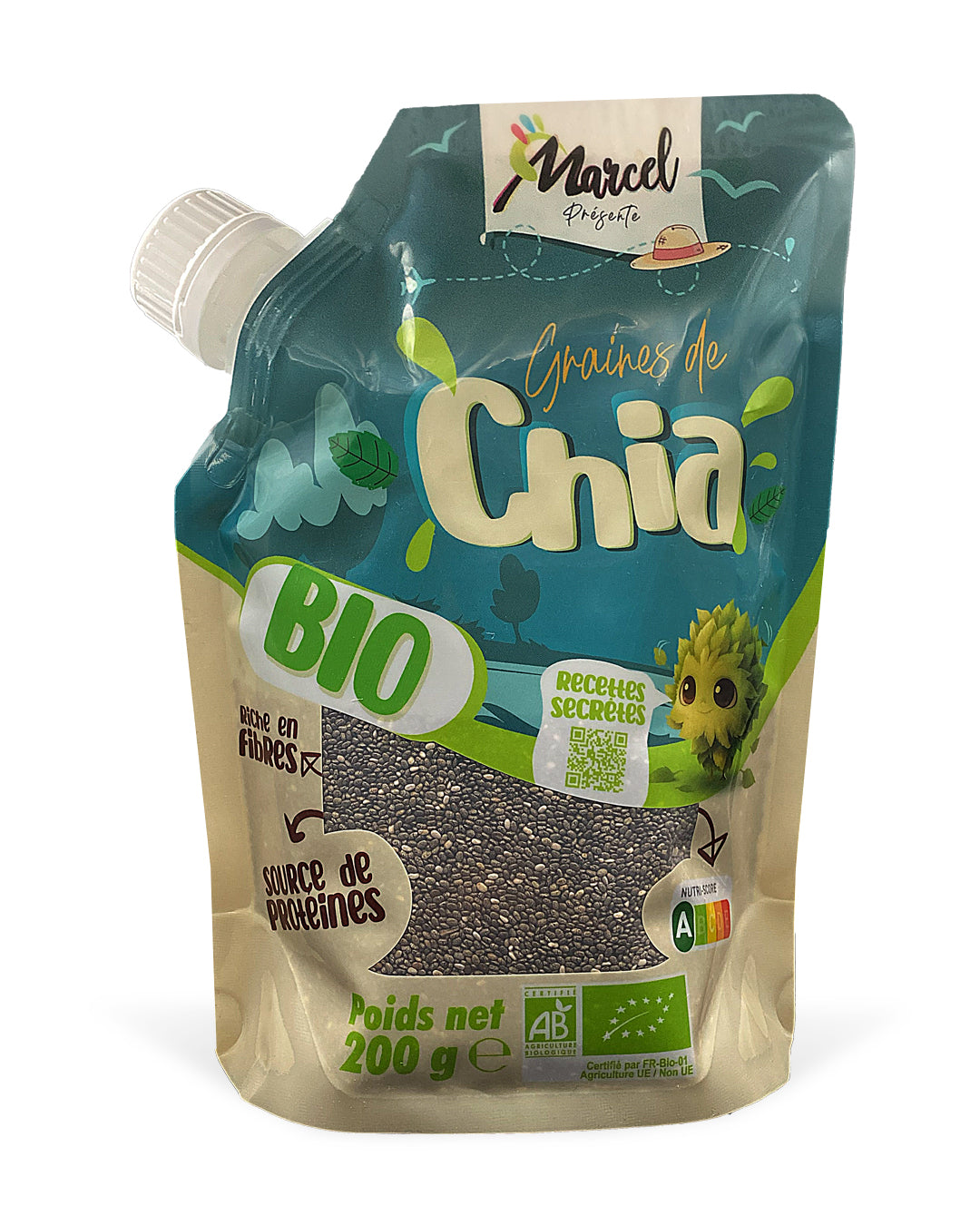 Graines de Chia Bio 200g – Riche en OMEGA 3 & source de Protéines