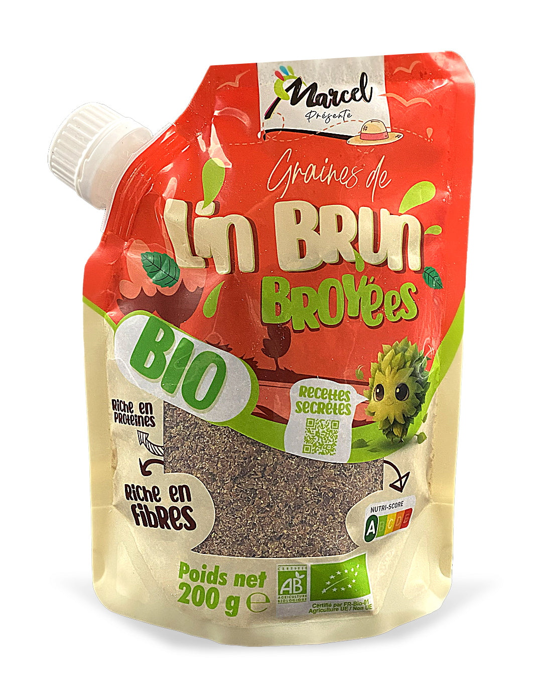 Graines de Lin Brun Broyées Bio 200g – Riche en Protéines et Fibres